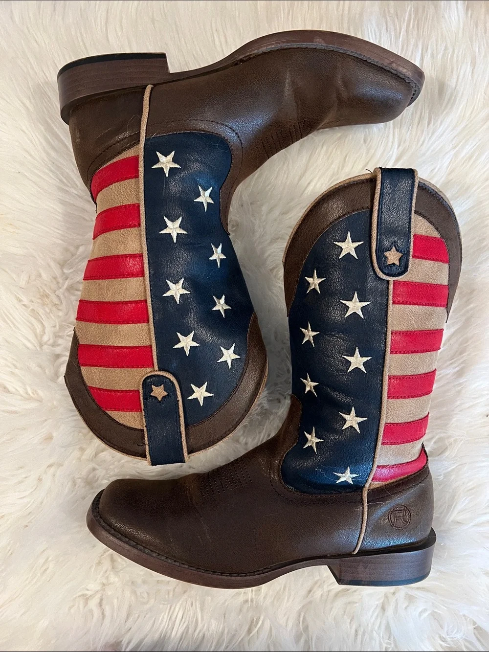 Roper Big Kids Square Toe American Patriot Boots